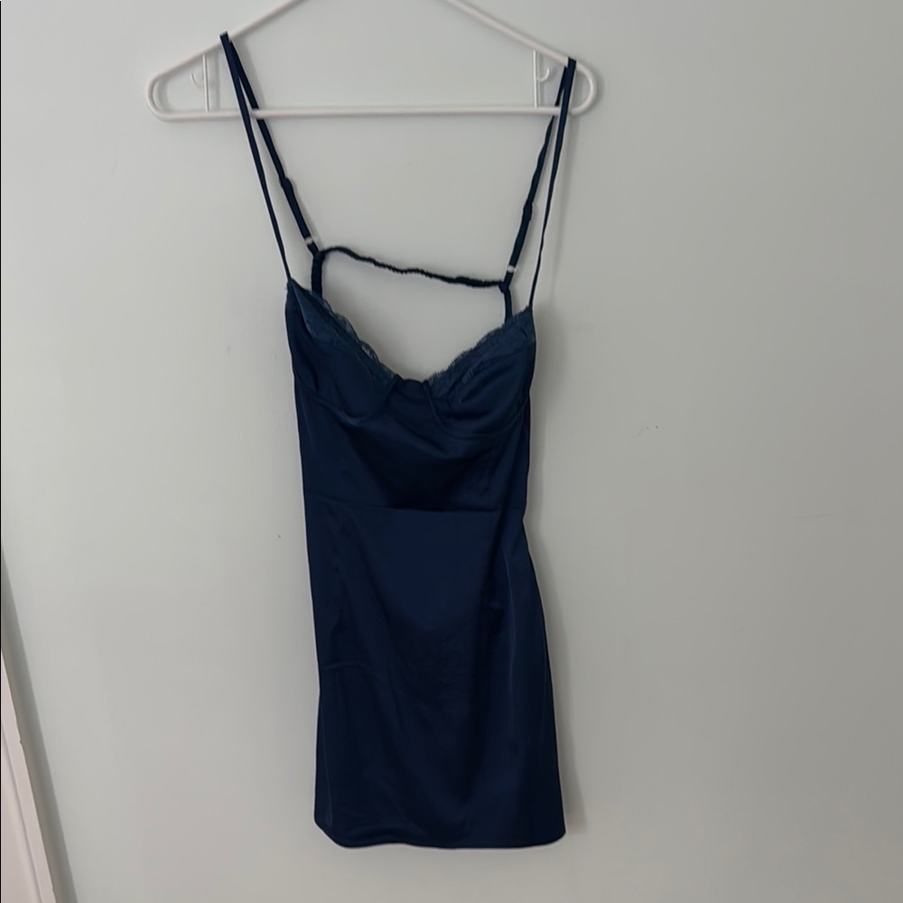 Beginning Boutique Midnight Blue Slip Dress